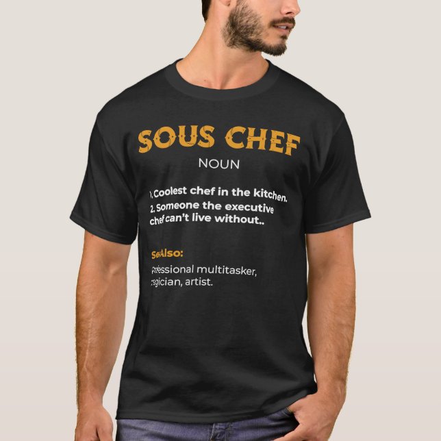 T-shirt Chef Le Plus Cool Dans La Cuisine Commandement Sou (Devant)