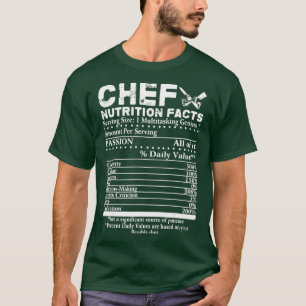 T-shirt Chef Nutrition Facts Cool Chef Tee Don Pour