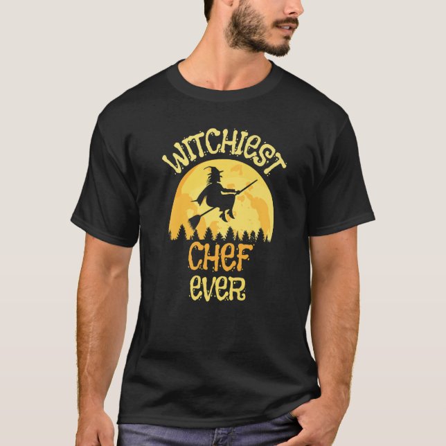 T-shirt Chef Witch Halloween Humour (Devant)
