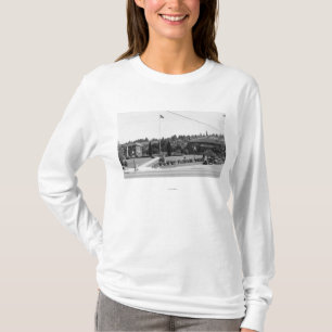 T-shirt Chehalis, vue de ville de WA et centre municipal