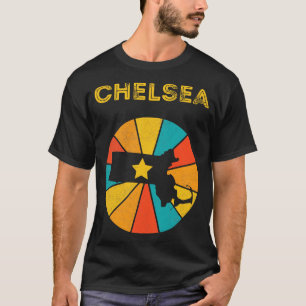 T-shirt Chelsea Massachusetts Souvenir Vintage en détresse