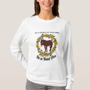 T-shirt Chemin à manches longues pour amoureux des ânes