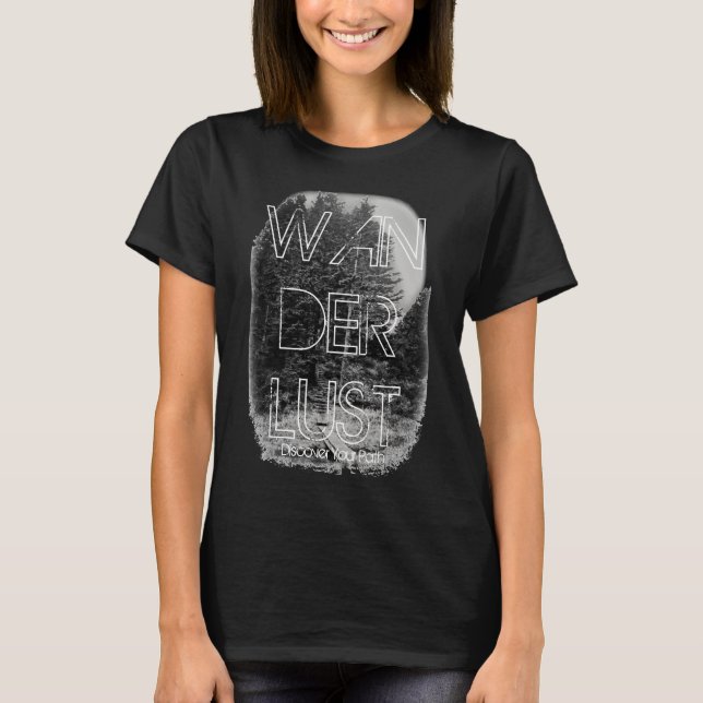 T-shirt Chemin boisé d'envie de voyager (Devant)
