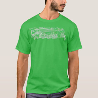 T-shirt Chemin de fer à vapeur Locomotive Lignes 1