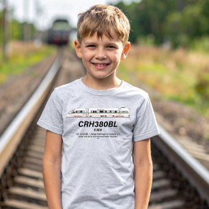 T-shirt Chemin de fer chinois CRH380BL Train électrique ha