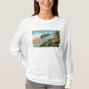 T-shirt Chemin de fer de dent de Mt Washington, l'échelle