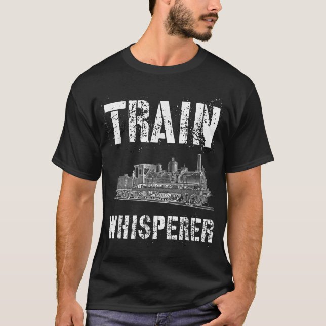 T-shirt Chemin de fer du modèle de train à vapeur (Devant)
