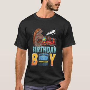 T-shirt Chemin De Fer Enfants 6E Train D'Anniversaire Garç