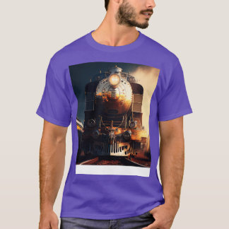T-shirt Chemin de fer ferroviaire Locomotive Railfan AI Ar
