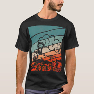 T-shirt Chemin de fer Locomotive à vapeur vintage