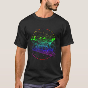T-shirt Chemin de fer Sky Earth Model Train Model Railroad