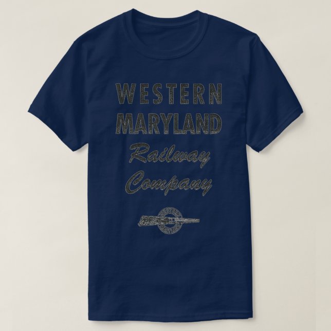 T-shirt Chemin de fer vintage Western Maryland 1 (Design devant)