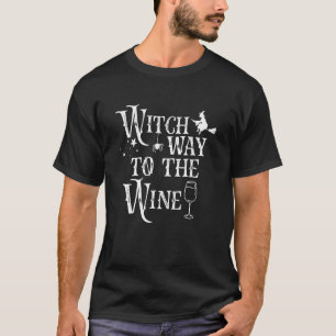 T-shirt Chemin De Sorcière Au Costume D'Halloween Vin