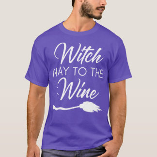 T-shirt Chemin De Sorcière Au Vin Amusant Vin Halloween C