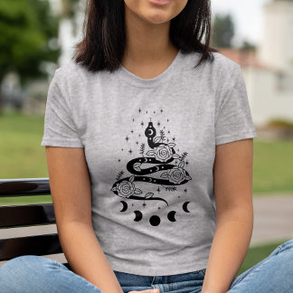 T-shirt Chemin des serpents d'étoile de la phase florale d