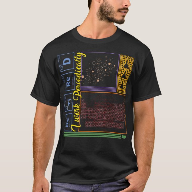 T-shirt Cheminée, Je Travaille Périodiquement Retraité Ner (Devant)