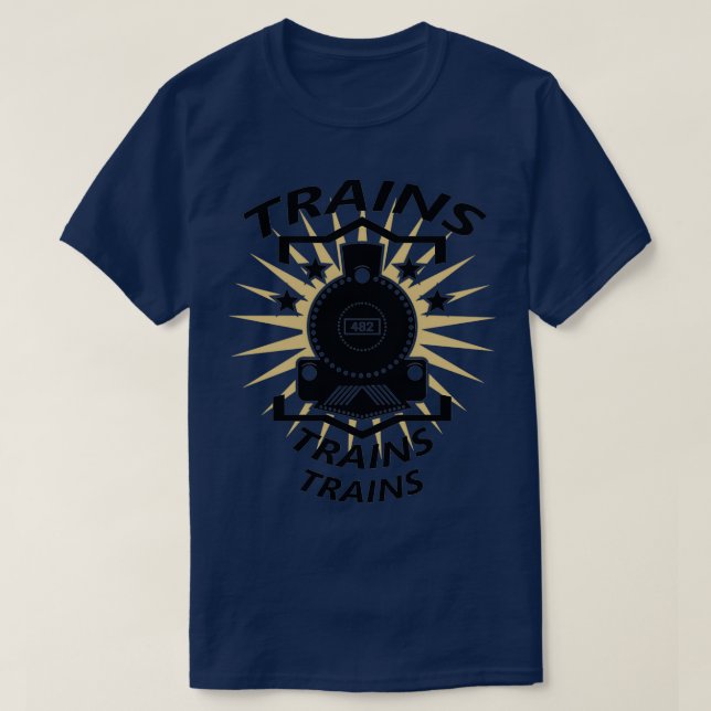 T-shirt Chemins de fer à vapeur trains (Design devant)