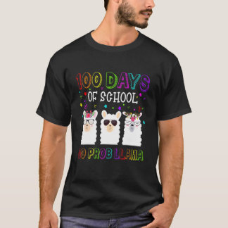 T-shirt Chemise 100 Jours d'École Pas de Probllama Lama 10