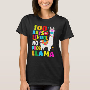 T-shirt Chemise 100 Jours D'école Visage De Lama Sans Prob