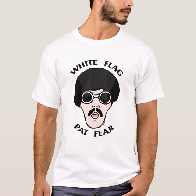 T-shirt Chemise 1 de crainte de Pat de DRAPEAU BLANC (Devant)