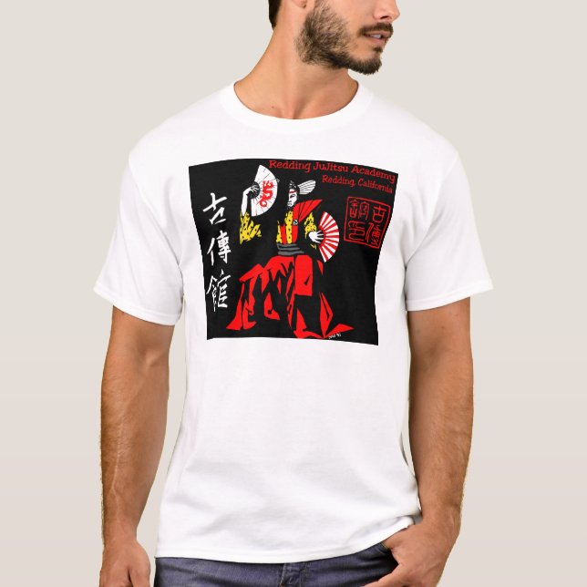 T-shirt Chemise 2001 d'académie de jiu-jitsu de Redding (Devant)
