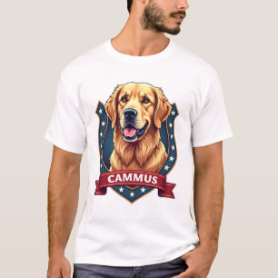 T-shirt Chemise à blason de famille de Golden Retriever pa