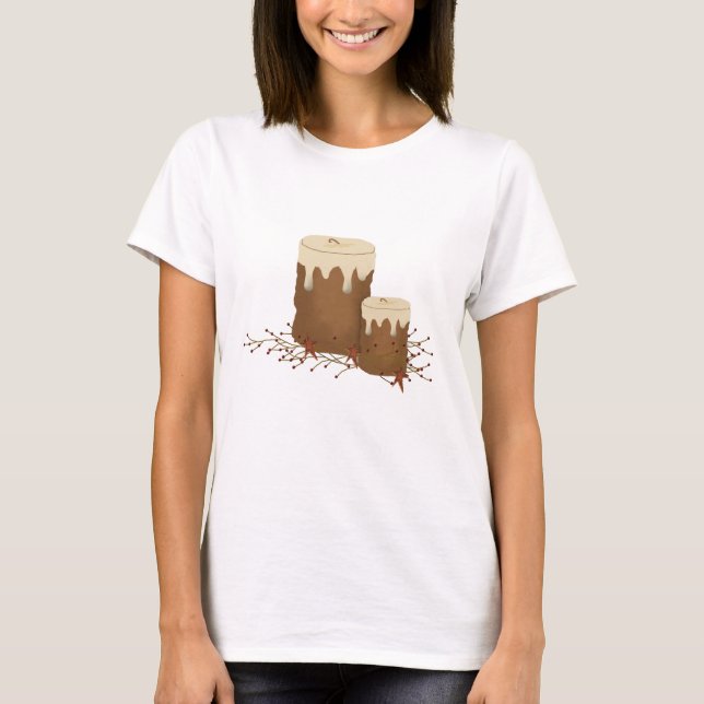 T-shirt Chemise à bougies primitives (Devant)