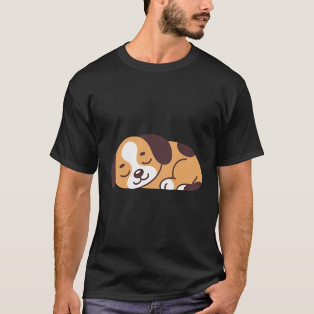 T-shirt Chemise à Chien Dormant - Conception de Chien Rela (Devant)