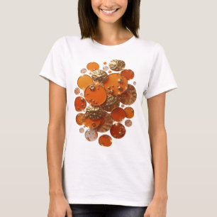 T-shirt Chemise à citation ORANGE ET CERcles D'OR Witty Go