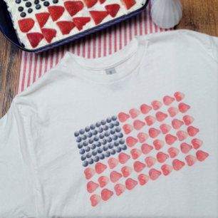 T-shirt Chemise à drapeau à fraise 2