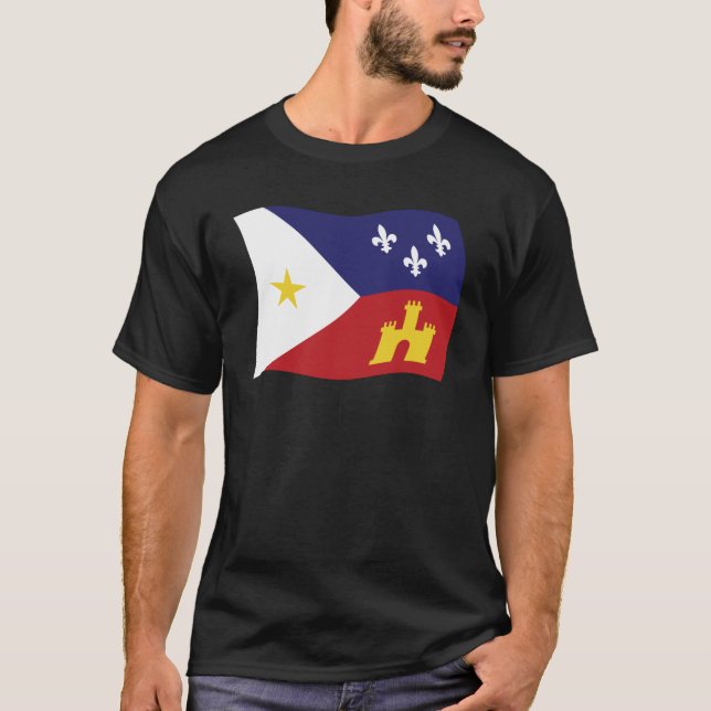 T-shirt Chemise à drapeau Acadiana (Devant)