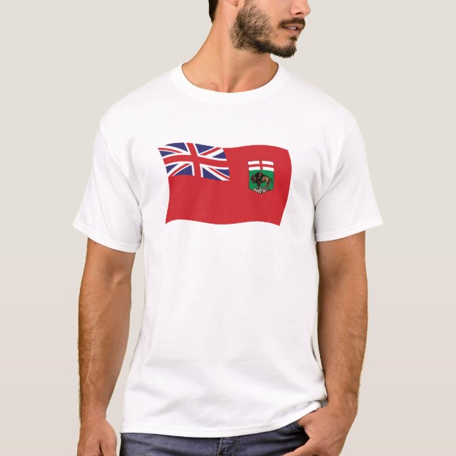T-shirt Chemise à drapeau du Manitoba (Devant)