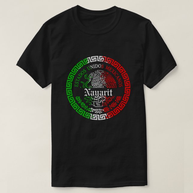 T-shirt Chemise à emblème de l'État de Nayarit Mexique (Design devant)