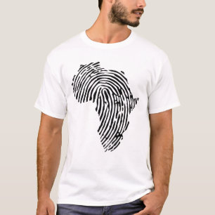 T-shirt Chemise à imprimer sur le doigt d'Afrique, puissan