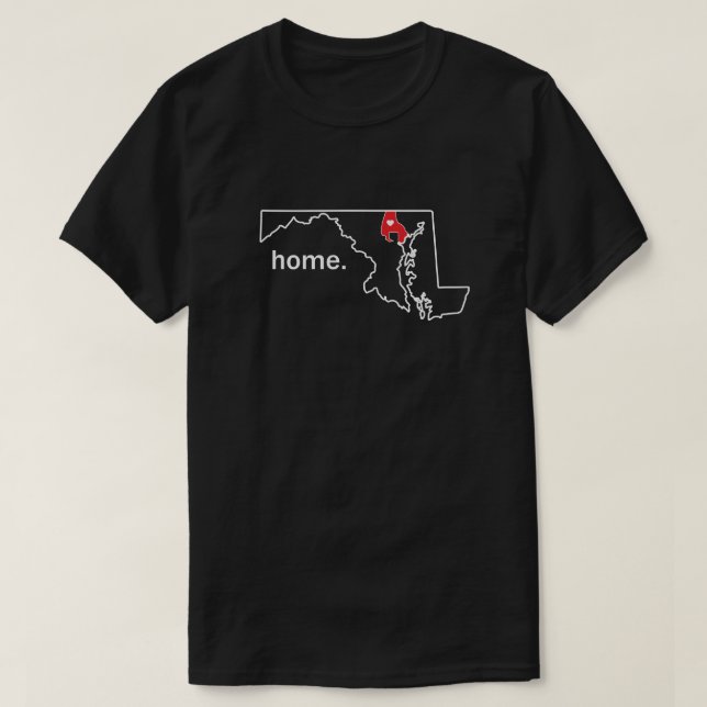 T-shirt Chemise à la maison du comté du Maryland - (Design devant)