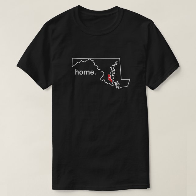 T-shirt Chemise à la maison du comté du Maryland - Calvert (Design devant)
