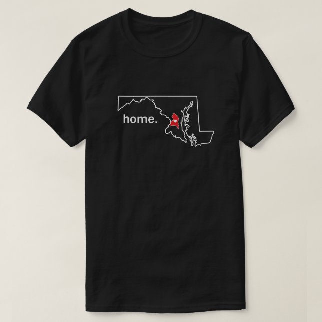 T-shirt Chemise à la maison du comté du Maryland - Cie. de (Design devant)