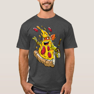 T-shirt Chemise À La Pizza, Enfants À La Pizza, Fille À La