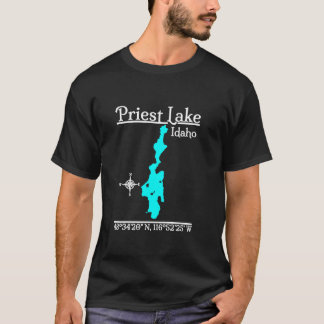 T-shirt Chemise à manches longues du lac Priest Idaho