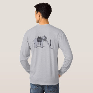 T-shirt Chemise à manches longues grise pour hommes avec é