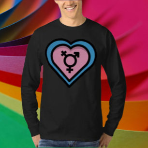 T-shirt Chemise à manches longues Heart of Trans Pride