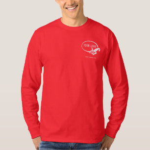 T-shirt Chemise à manches longues rouge Uniforme avec logo