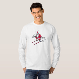T-shirt Chemise à manches longues Santa Skiing