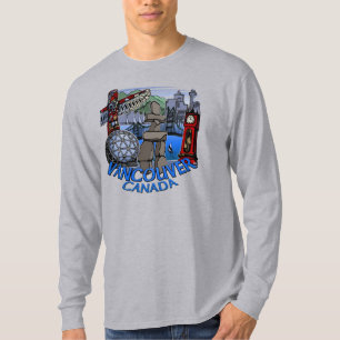T-shirt Chemise à manches longues Souvenir de Vancouver Ca