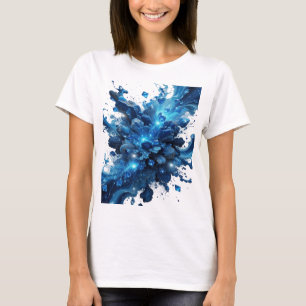 T-shirt Chemise à motif floral bleu argenté WITTY EXPLOSIO