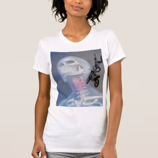 T-shirt chemise à moto à col de femme