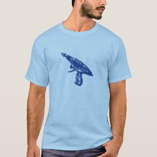 T-shirt Chemise à pistolet à rayon bleu