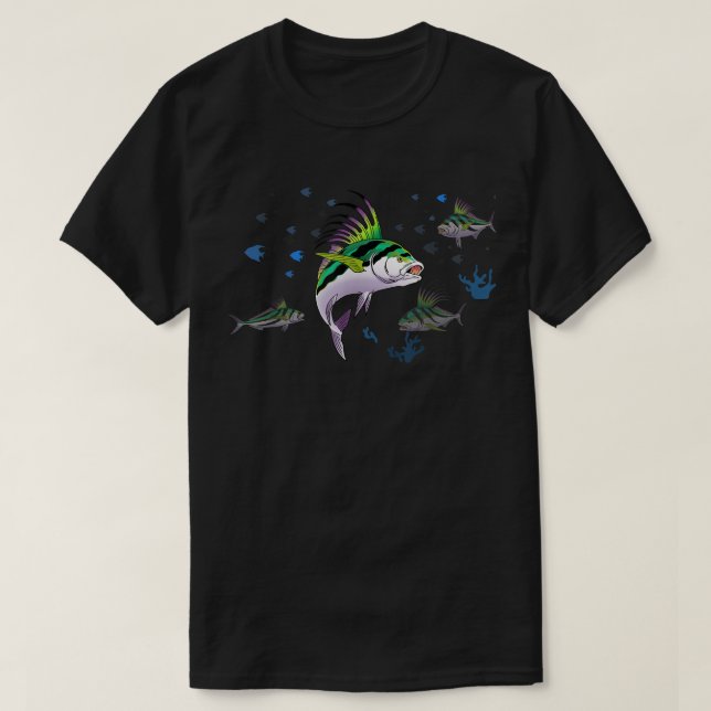 T-shirt Chemise à rôti Coq Poisson Chemise à poisson Pêche (Design devant)