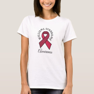 T-shirt Chemise à ruban de sensibilisation au syndrome Wil