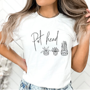 T-shirt Chemise à tête de jardinage, Plante amusant